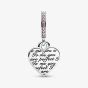 PANDORA Two Tone Cubic Zirconia Infinity Heart Dangle Charm 782641C01