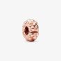 PANDORA 14ct Rose Gold Plated Slim Studded Clip Charm 782716C00