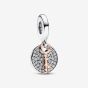 PANDORA Sterling Silver & 14ct Rose Gold Plating Cubic Zircona Key Charm 783236C01