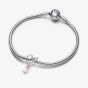 PANDORA Sterling Silver Two Tone Opal Wrapped Heart Charm 783242C01