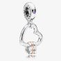 PANDORA Sterling Silver Cubic Zirconia Crystal Heart Dangle Charm 787247NLCMX