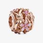 PANDORA 14ct Rose Gold Plated Openwork Pink Daisy Charm 788772C01