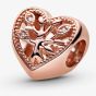PANDORA 14ct Rose Gold Plated Cubic Zirconia Openwork Family Tree Charm 788826C01