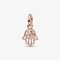 PANDORA 14ct Rose Gold Plated Protective Hamsa Hand Dangle Charm 789144C00