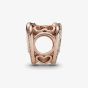 PANDORA 14ct Rose Gold Plated Cubic Zirconia Valentines Rose Charm 789270C01