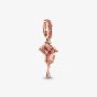 PANDORA 14ct Rose Gold Plated Cubic Zirconia Rose Dangle Charm 789312C01