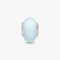 PANDORA 14ct Rose Gold Plated Matte Blue Murano Glass Charm 789420C00