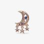 PANDORA 14ct Rose Gold Plated Cubic Zirconia Crescent Moon & Star Charm 789643C01