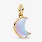 PANDORA 14ct Gold Plated Sparkling Cresent Moon Dangle Charm 764275C01