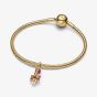 PANDORA 14ct Gold Plated Moveable Nutcracker Dangle Charm 763583C01
