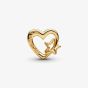 PANDORA 14ct Gold Plated Family Heart & Star Charm 762829C00