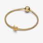 PANDORA 14ct Gold Plated Cupid Heart Charm 763666C00