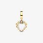 PANDORA 14ct Gold Plated Sparkling Heart Double Dangle Charm 763765C01