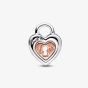 PANDORA Two Colour Padlock Splittable Heart Charm 782505C00