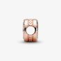 PANDORA 14ct Rose Gold Plated Sparkling Button Charm 788747C01