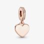PANDORA 14ct Rose Gold Plated Heart Tag Dangle Charm 788761C01