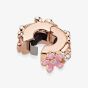 PANDORA 14ct Rose Gold Plated Pink Daisy Spacer Clip Charm 788809C01