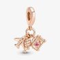 PANDORA 14ct Rose Gold Plated Travel Triple Dangle Charm 789435C01