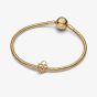 PANDORA 14ct Gold Plated Openwork Heart Padlock Charm 764358C00