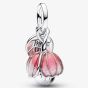 PANDORA Two Tone Blooming Flower Dangle Charm 764453C01