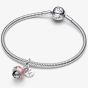 PANDORA Two Tone Blooming Flower Dangle Charm 764453C01