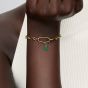 PANDORA 14ct Gold Plated Green Hamsa Hand Mini Dangle Charm 764612C01