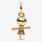 PANDORA 14ct Yellow Gold Plated Crystal Pumpkin Scarecrow Dangle Charm 764770C01