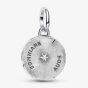 PANDORA 14ct Yellow Gold Plated Sterling Silver & Crystal Butterfly Medallion Charm 764803C01