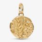 PANDORA 14ct Yellow Gold Plated Wheat Medallion Charm 764804C01