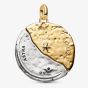 PANDORA 14ct Yellow Gold Plated Sterling Silver Sun & Moon Oversized Medallion Charm 764806C01