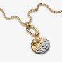 PANDORA 14ct Yellow Gold Plated Sterling Silver Sun & Moon Oversized Medallion Charm 764806C01