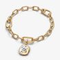 PANDORA 14ct Yellow Gold Plated Sterling Silver & Crystal Crying Eye Medallion Charm 764808C01