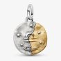 PANDORA 14ct Yellow Gold Plated Sterling Silver Crystal Libra Zodiac Medallion Charm 764983C01
