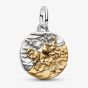 PANDORA 14ct Yellow Gold Plated Sterling Silver Crystal Taurus Zodiac Medallion Charm 764986C01