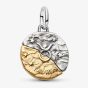 PANDORA 14ct Yellow Gold Plated Sterling Silver Crystal Taurus Zodiac Medallion Charm 764986C01