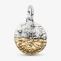 PANDORA 14ct Yellow Gold Plated Sterling Silver Crystal Capricorn Zodiac Medallion Charm 764987C01
