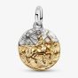 PANDORA 14ct Yellow Gold Plated Sterling Silver Crystal Sagittarius Zodiac Medallion Charm 764988C01