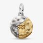 PANDORA 14ct Yellow Gold Plated Sterling Silver Crystal Aquarius Zodiac Medallion Charm 764990C01