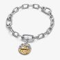 PANDORA 14ct Yellow Gold Plated Sterling Silver Crystal Aries Zodiac Medallion Charm 764993C01