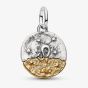 PANDORA 14ct Yellow Gold Plated Sterling Silver Crystal Leo Zodiac Medallion Charm 764994C01