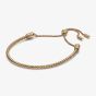 PANDORA 14ct Gold Plated Studded Chain Slider Bracelet 563090C00