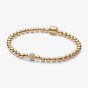 PANDORA 14ct Gold Plated Pavé Bead Bracelet 568342C01