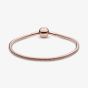 PANDORA Moments 14ct Rose Gold Plated Snake Chain Bracelet 580728