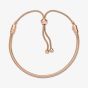 PANDORA Moments 14ct Rose Gold Plated Slider Bracelet 589652C01