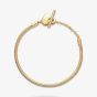 PANDORA 14ct Gold Plated Heart T-Bar Chain Bracelet 569285C00