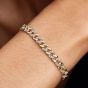PANDORA Two Tone Pavé Cuban Chain Bracelet 564229C01
