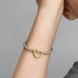 PANDORA Two Colour Heart Clasp Snake Chain Bracelet 569539C00