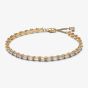 PANDORA 14ct Yellow Gold Plated Baguette Cut Cubic Zirconia Tennis Bracelet 565081C01