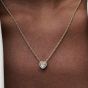 PANDORA 14ct Gold Plated Sparkling Heart Collier Necklace 368425C01-45