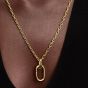 PANDORA 14ct Yellow Gold Plated Open Large Link Chain Pendant Necklace 364083C00-70